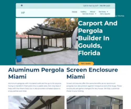 Miami-Pergolas.com(Quality Carport and Pergola Builders in Miami) Screenshot