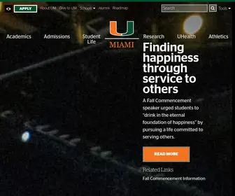 Miami.edu(University of Miami) Screenshot
