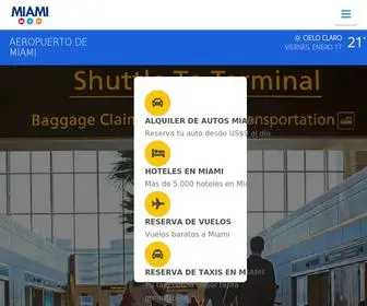 Miamiaeropuerto.com(Aeropuerto Internacional de Miami) Screenshot