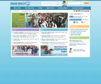 Miamibeach411.com(Miami BeachOfficial Miami Travel Web Site) Screenshot