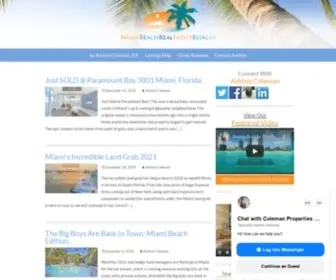 Miamibeachrealestateblog.us(Miami Beach Residential Real Estate Blog) Screenshot