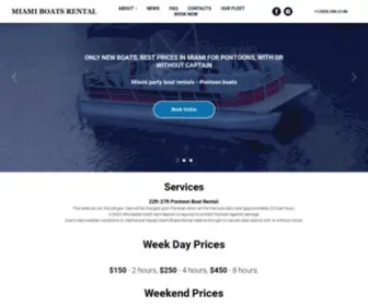 Miamiboatsrental.com(Pontoon Party Boats for Rent) Screenshot