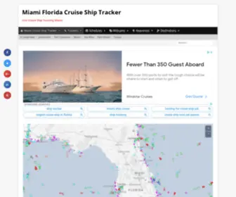 Miamicruiseshiptracker.com(Real Time Cruise Ship Tracker For Miami) Screenshot