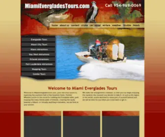 Miamievergladestours.com(Miami Everglades and Alligator tours) Screenshot