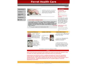 Miamiferret.org(Ferret Health Care) Screenshot