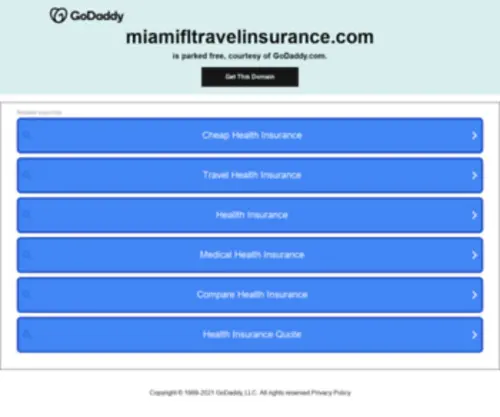 Miamifltravelinsurance.com(Miami Travel Insurance) Screenshot