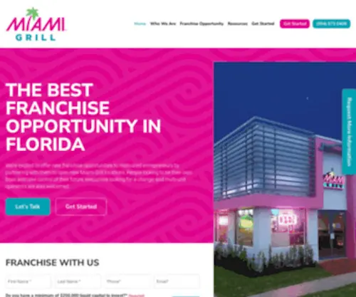 Miamigrillfranchise.com(The Best Food Franchise Opportunities in Miami) Screenshot