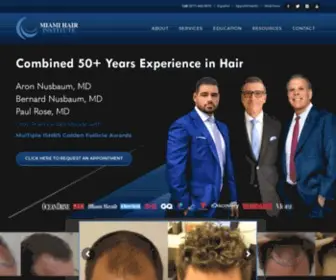 Miamihair.com(South Florida's Top Hair Transplant Surgeons) Screenshot