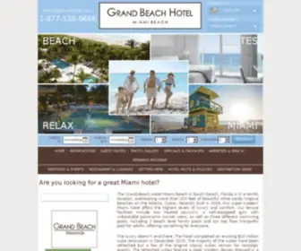 Miamihotelgrandbeach.com(Miami Beach Hotels on Collins Ave) Screenshot