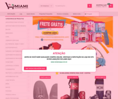 Miamiimportadosonline.com(Miami Importados Online A sua loja de importados em Miami) Screenshot