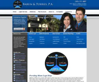 Miamilegalhelp.com(Babun & Torres) Screenshot