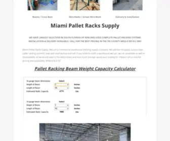 Miamipalletracksupply.com(Commercial Warehouse Shelving Company) Screenshot