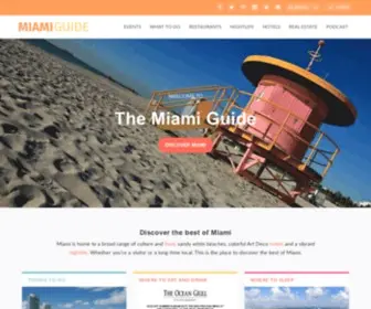 Miamitouristguide.com(The Miami Guide) Screenshot