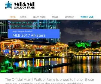 Miamiwalkoffame.com(The Official Miami Walk of Fame) Screenshot