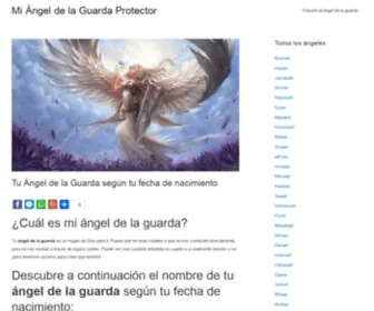 Miangelprotector.com(Mi Ángel de la Guarda según mi fecha de nacimiento) Screenshot