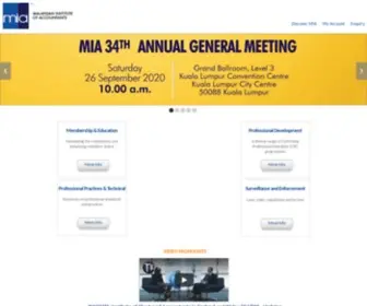 Mia.org.my(The Malaysian Institute of Accountants (MIA)) Screenshot