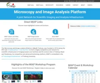 Miap.eu(Microscopy and Image Analysis Platform (MIAP) Freiburg) Screenshot