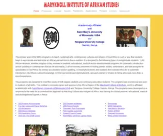 Mias.edu(Maryknoll Institute of African Studies) Screenshot