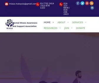 Miasa.org.my(Mental Illness Awareness and Support Association (MIASA)) Screenshot