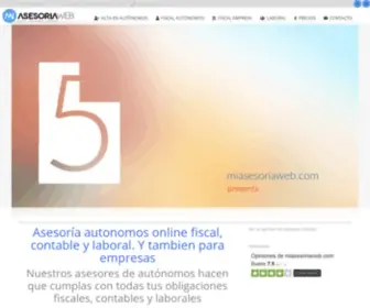 Miasesoriaweb.com(Gestoría online de Autónomos. Te ayudamos con Home Empieza ahora por 1€) Screenshot