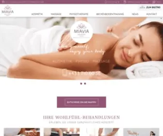 Miavia.com(Kosmetik, Massagen, Physio MiaVia Health and Beauty, Kosmetik, Massage und Physio) Screenshot