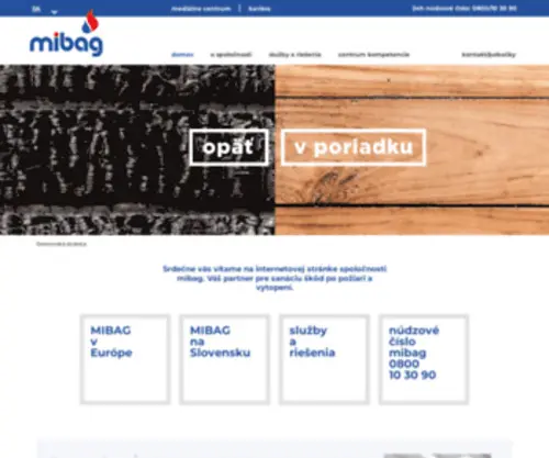 Mibag.sk(Vitajte v spoločnosti Mibag) Screenshot