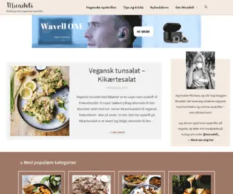 Micadeli.dk( Madblog med veganske opskrifter og nem vegansk mad) Screenshot