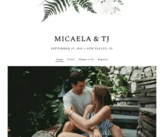 Micaelaandtj.com(Micaela Bisio and TJ Dalton's Wedding Website) Screenshot