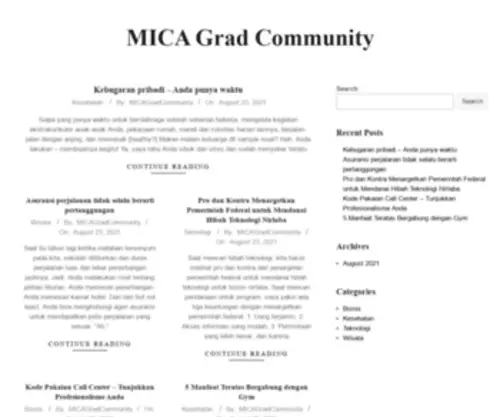 Micagradcommunity.org( MICA Graduate Community) Screenshot