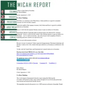 Micahhalpern.com(The Micah Report) Screenshot