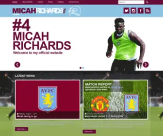 Micahrichards.com(The Official Micah Richards Website) Screenshot