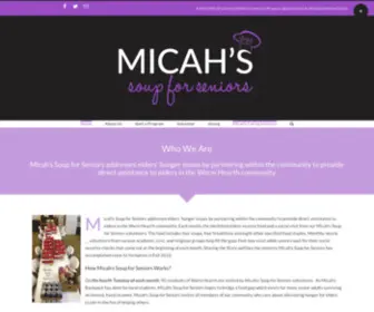 Micahssoupforseniors.org(Micah's Soup for Seniors) Screenshot