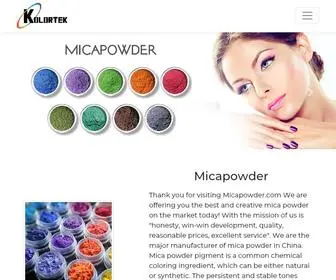 Micapowder.com(Wholesale Mica Powder) Screenshot