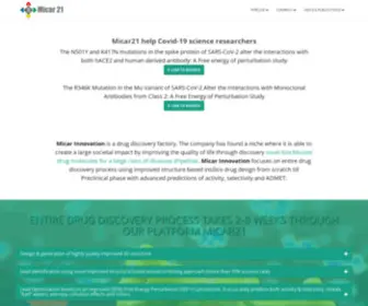 Micar21.com(Drug Discovery faster in days) Screenshot