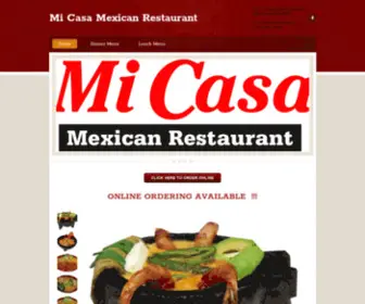 Micasamexicanfood.com(Mi Casa Mexican Restaurant) Screenshot