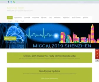 Miccai2019.org(MICCAI 2019) Screenshot