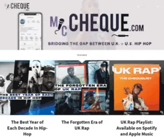 Miccheque.com(Bridging UK rap and hip hop) Screenshot