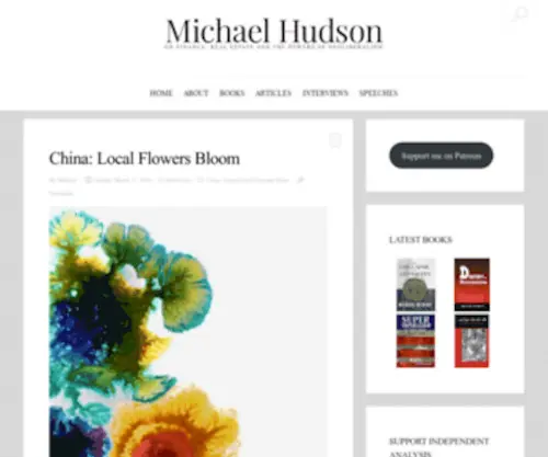 Michael-Hudson.com(Financial analysis of a world dominated by the FIRE sector) Screenshot