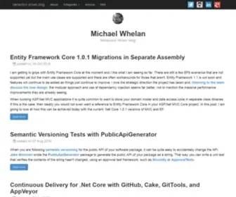Michael-Whelan.net(Behaviour driven blog) Screenshot