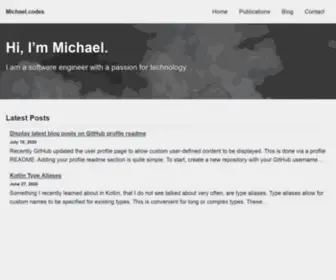 Michael.codes(I am a software engineer with a passion for technology) Screenshot