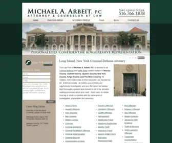 Michaelarbeitattorneyny.com(Criminal Defense Lawyer) Screenshot