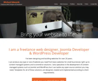 Michaeledwards.me.uk(Freelance Joomla Developer & Web Designer Michael Edwards) Screenshot