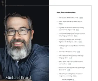 Michaelerard.com(He is the author of Um) Screenshot