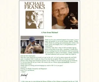Michaelfranks.com(Singer/Songwriter Michael Franks) Screenshot