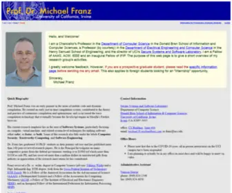 Michaelfranz.com(Home Page of Professor Michael Franz) Screenshot