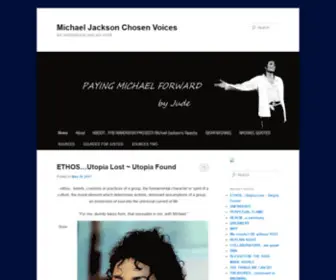 Michaeljacksonchosenvoices.com(Michael Jackson Chosen Voices) Screenshot