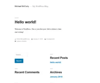 Michaelmccurry.net(My WordPress Blog) Screenshot