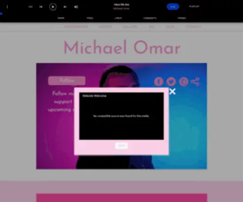 Michaelomarofficial.com(Website) Screenshot