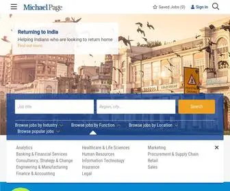 Michaelpage.co.in(Jobs and Recruitment Agency) Screenshot