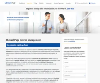 Michaelpageinterim.es(Michael Page Interim Management) Screenshot